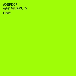 #9EFD07 - Lime Color Image