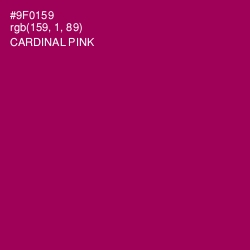 #9F0159 - Cardinal Pink Color Image