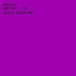 #9F01AF - Violet Eggplant Color Image