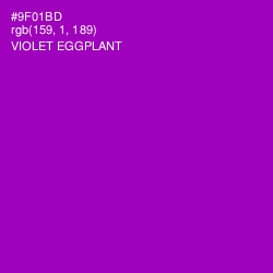 #9F01BD - Violet Eggplant Color Image