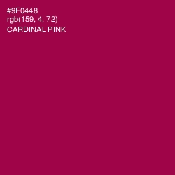 #9F0448 - Cardinal Pink Color Image