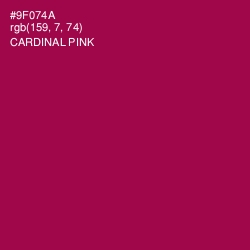 #9F074A - Cardinal Pink Color Image