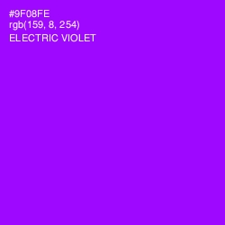 #9F08FE - Electric Violet Color Image
