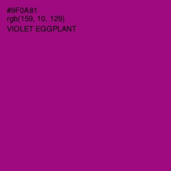 #9F0A81 - Violet Eggplant Color Image