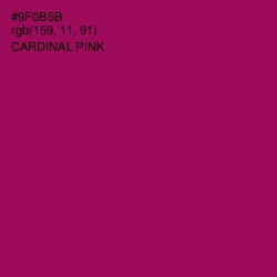 #9F0B5B - Cardinal Pink Color Image