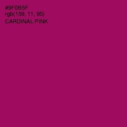 #9F0B5F - Cardinal Pink Color Image