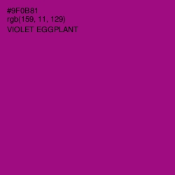 #9F0B81 - Violet Eggplant Color Image