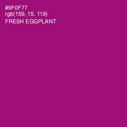 #9F0F77 - Fresh Eggplant Color Image