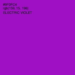 #9F0FC4 - Electric Violet Color Image