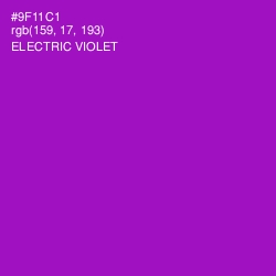 #9F11C1 - Electric Violet Color Image