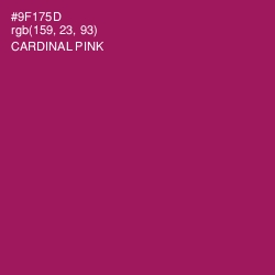 #9F175D - Cardinal Pink Color Image