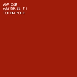 #9F1C0B - Totem Pole Color Image