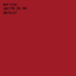 #9F1C26 - Merlot Color Image