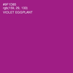 #9F1D85 - Violet Eggplant Color Image