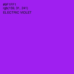 #9F1FF1 - Electric Violet Color Image