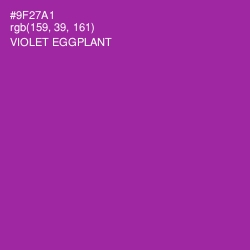 #9F27A1 - Violet Eggplant Color Image