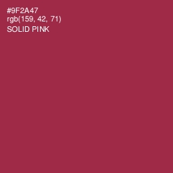 #9F2A47 - Solid Pink Color Image