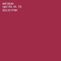 #9F2B49 - Solid Pink Color Image