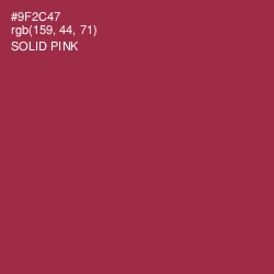 #9F2C47 - Solid Pink Color Image