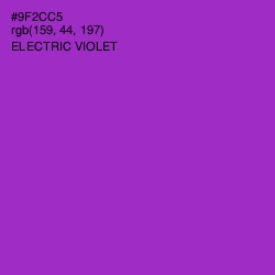 #9F2CC5 - Electric Violet Color Image