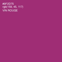 #9F2D75 - Vin Rouge Color Image