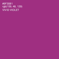#9F3081 - Vivid Violet Color Image