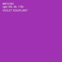 #9F31B2 - Violet Eggplant Color Image