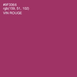 #9F3366 - Vin Rouge Color Image