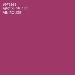 #9F3869 - Vin Rouge Color Image