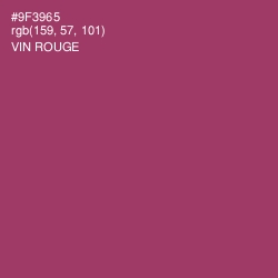 #9F3965 - Vin Rouge Color Image