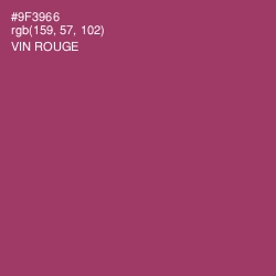 #9F3966 - Vin Rouge Color Image