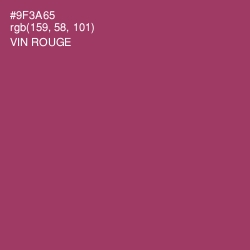 #9F3A65 - Vin Rouge Color Image