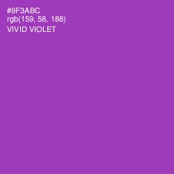 #9F3ABC - Vivid Violet Color Image