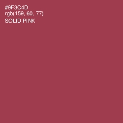 #9F3C4D - Solid Pink Color Image