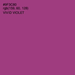 #9F3C80 - Vivid Violet Color Image