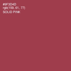 #9F3D4D - Solid Pink Color Image