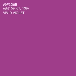 #9F3D8B - Vivid Violet Color Image