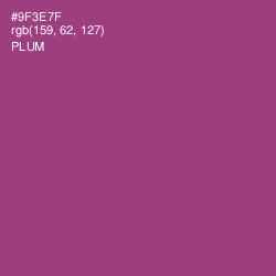 #9F3E7F - Plum Color Image