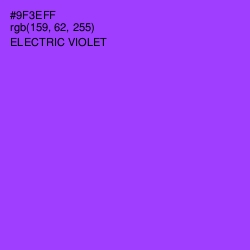 #9F3EFF - Electric Violet Color Image