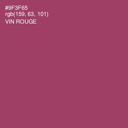 #9F3F65 - Vin Rouge Color Image