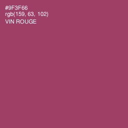 #9F3F66 - Vin Rouge Color Image