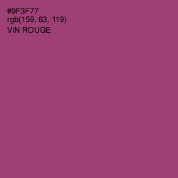 #9F3F77 - Vin Rouge Color Image