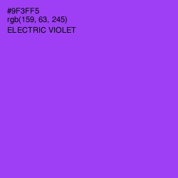 #9F3FF5 - Electric Violet Color Image