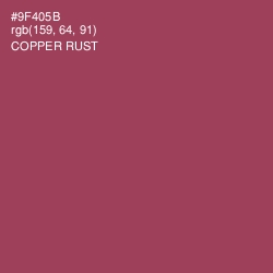 #9F405B - Copper Rust Color Image