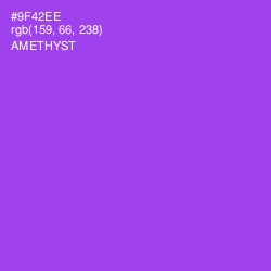 #9F42EE - Amethyst Color Image