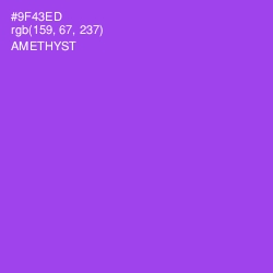 #9F43ED - Amethyst Color Image