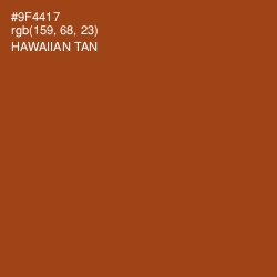 #9F4417 - Hawaiian Tan Color Image