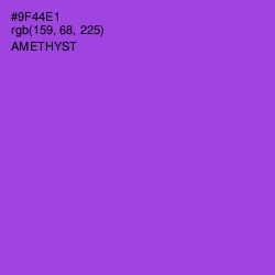 #9F44E1 - Amethyst Color Image