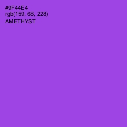 #9F44E4 - Amethyst Color Image