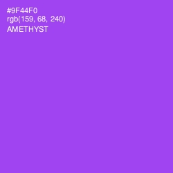 #9F44F0 - Amethyst Color Image